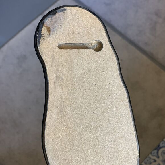 Vintage Elvis Presley King Lives Guitar Shaped Clock Wood Lacquered 32" X 11" - Picture 8 of 10